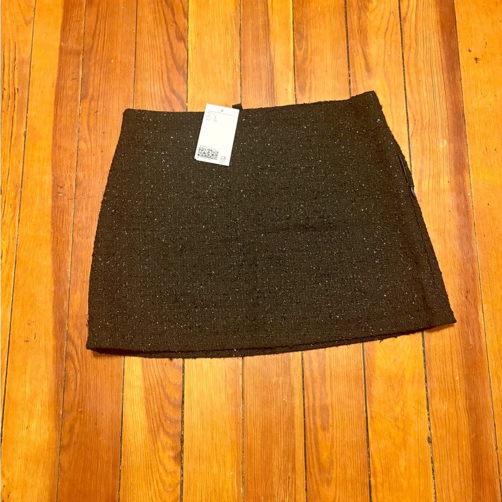 H&M black sequin Mini Skirt size 0 NWT